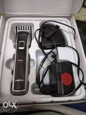 Black And Gray Nova Hair Clipper With Charger And Box