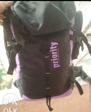 Black And Purple Priority Backpack
