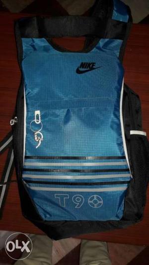 Blue And Black Nike Bag