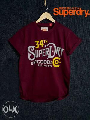 Brown 34th Super Day Dry Good's Crew-neck T-shirt