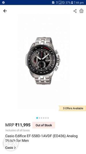 Casio ediffice ef 558D black i week old in