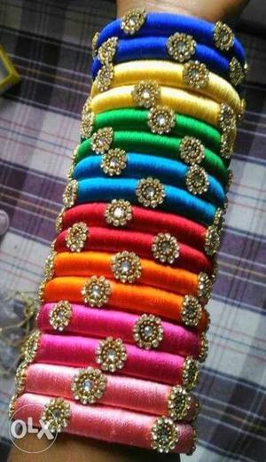 For silk thread Bangles order ping me