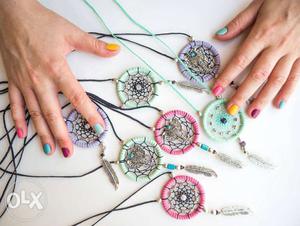 Necklace, Dreamcatcher 100% hand made, materials: