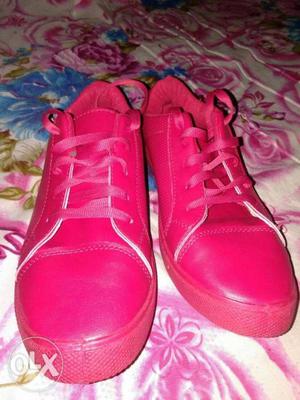 New red color shoes size -7 with new label unused