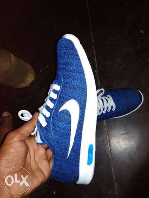 Pair Of Blue Low-top Shoes