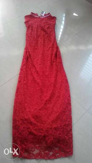 Party wear red gawn