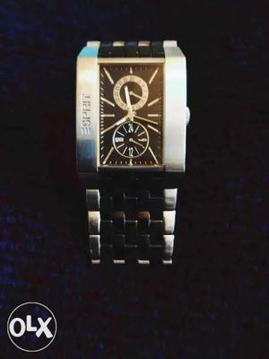 Rectangular Silver-colored Esprit Chronograph Watch