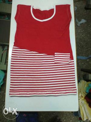 Red And White Stripe Tank Top
