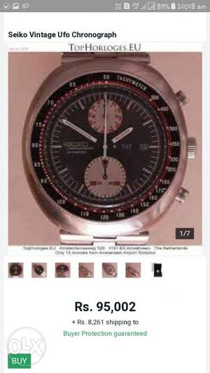 Seiko chronograph market price around 1 lakh