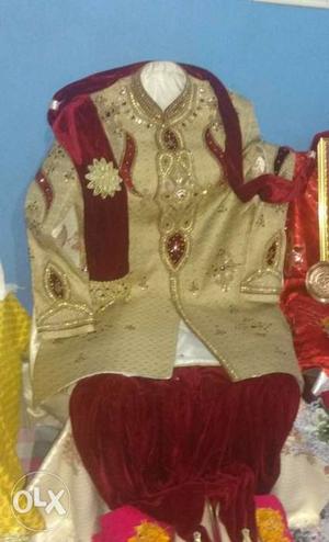 Sherwani dhoti new condition only one time use