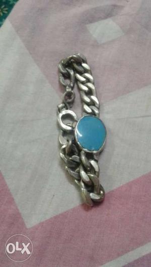 Silver-colored Cuban Chain Bracelet