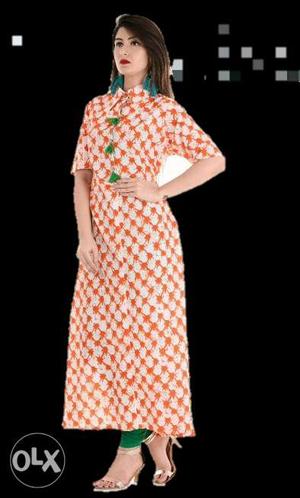 This is cotton kurti with tussels