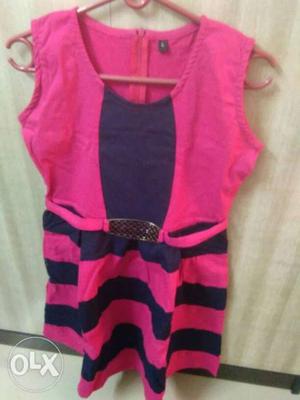 Toddler's Pink And Black Onesie