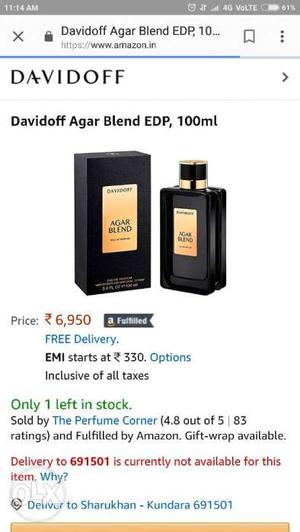 Very great perfume from brand Davidoff. Agar