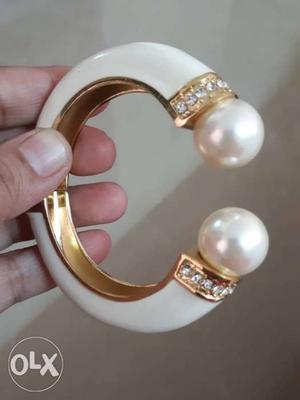 White And Gold Bangle