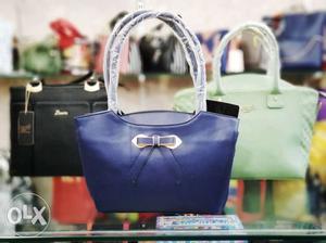 Women's Purple Leather Tote Bag