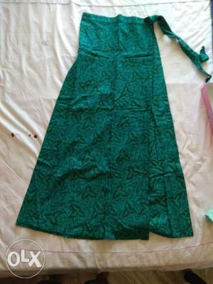 Wrap rounder long cotton skirt