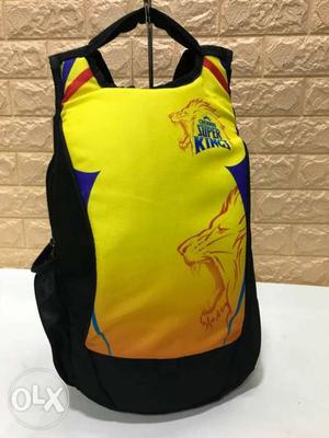 Yellow, Black, And Blue Backpack
