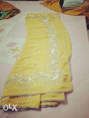 Yellow colour sari