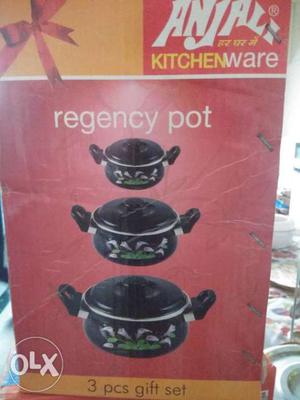 Anjali 3 piece cooking pot gift set