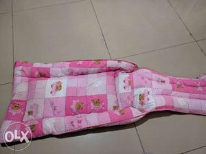 Baby's Pink And White Floral carrier
