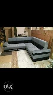 Beauutiful brand new grey L shape sofa set