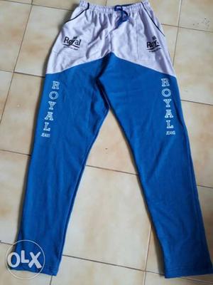 Blue And White Track Pants