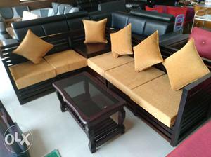 Brand new corner sofa wood - mahagony MRP - 