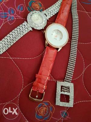 Combo of 2 watches and one bracelet