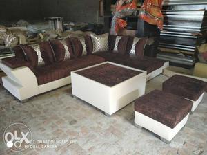 Customized L-shaped wall to wall sofa(9 seater)