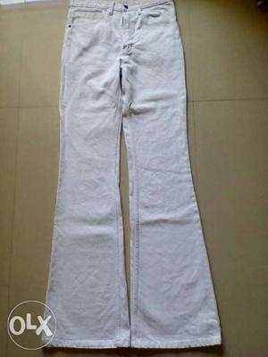 Denim Jeans L= 48 & W= 32 Color=White
