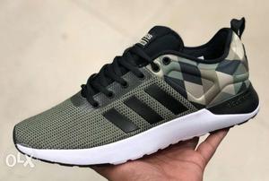 Green, White, And Brown Adidas Running Shoe