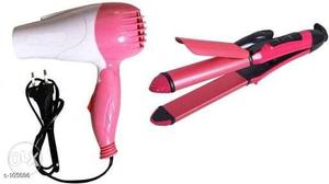 Hair straightener and hair dryer combo pack  watt