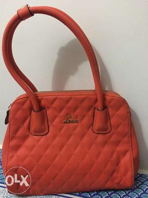 Lavie Women's Orange Leather bag