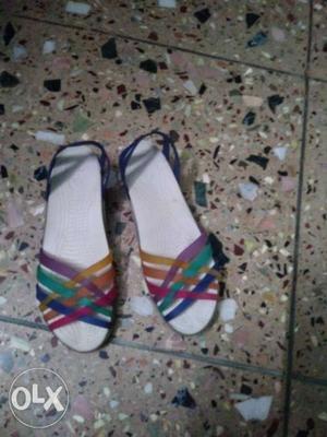 Multicolored Strappy Sandals
