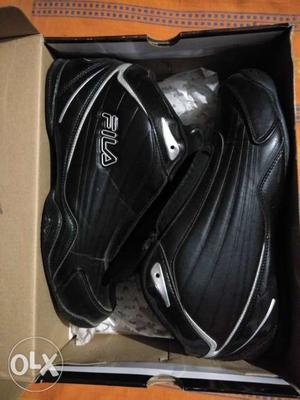 Pair Of Black FILA Shoes With Box Unused Size10
