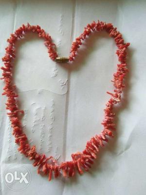 Real red coral chain