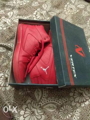 Red And Black Nike Basketball Shoes With Box