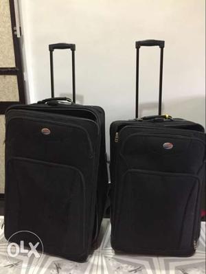 Two Black Softside Luggage