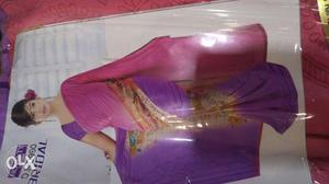Women's Purple And Yellow Sari