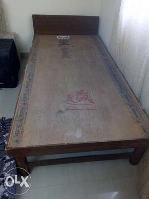 Wooden Single Bed of 6'3'' Size