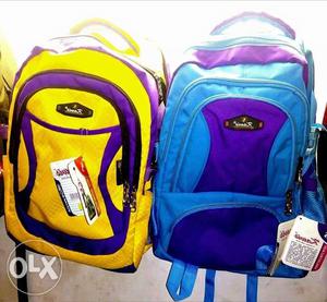 Yellow And Blue Backpacks