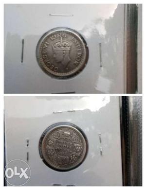 50% Silver Coin old Coins For Sale 1/4 Ruppee
