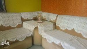 8seater Sofa Set & corner & 1 centre table & 2 side tables