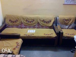 Brownish Sofa 3 + 2 seater in very good condition