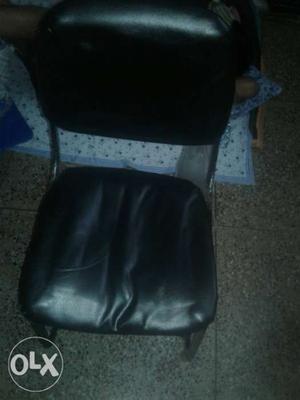 Chair with leather seat and back support