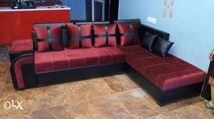 Chery and black coloure sofa diwan