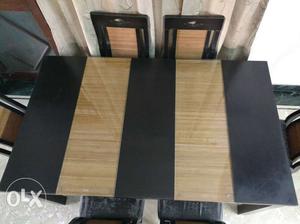 Dining table with 6 chairs (Malaysia wood): urgent sale