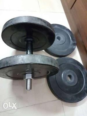 Dumbbell (total 12kg + 1 rod) 4x3kg weights with