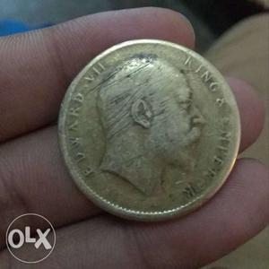 Edward VII King Emperor Gold-colored Coin